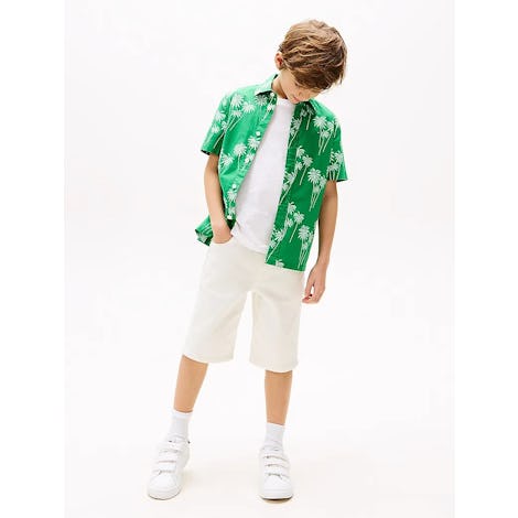 Casual shirt stretch poplin print Kleding Overhemden